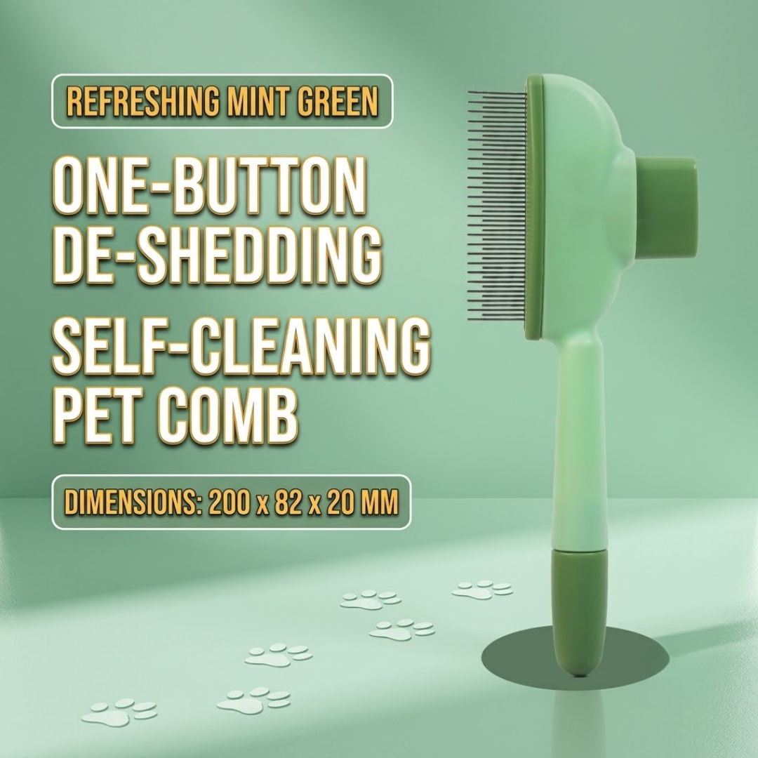 🌟 Ultimate Pet Grooming Comb | One-Click Self-Cleaning Brush for Dogs & Cats 🌟
