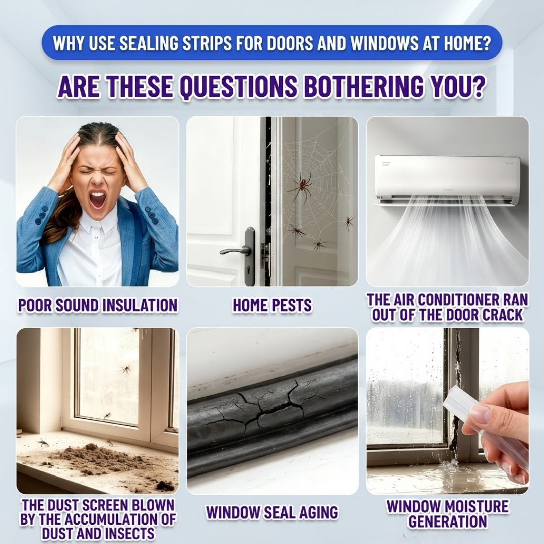 Premium Weather Stripping Seal: Self-Adhesive Door & Window Draft Stopper for Soundproofing, Pest Control & AC Insulation