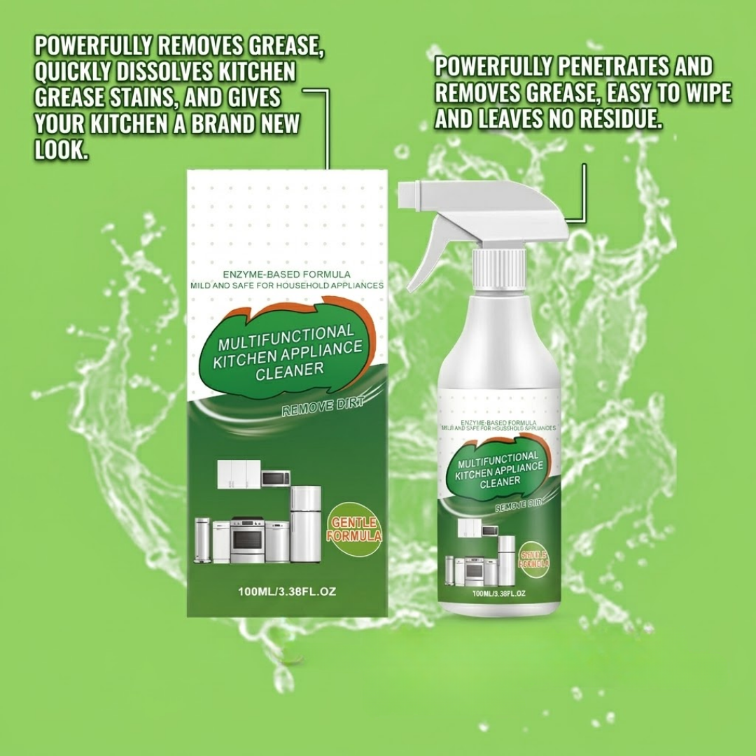 Effortless Grease Removal β Stoves, Range Hoods, & Sinks β Powerful Enzyme Action: Multifunctional Kitchen Appliance Cleaner