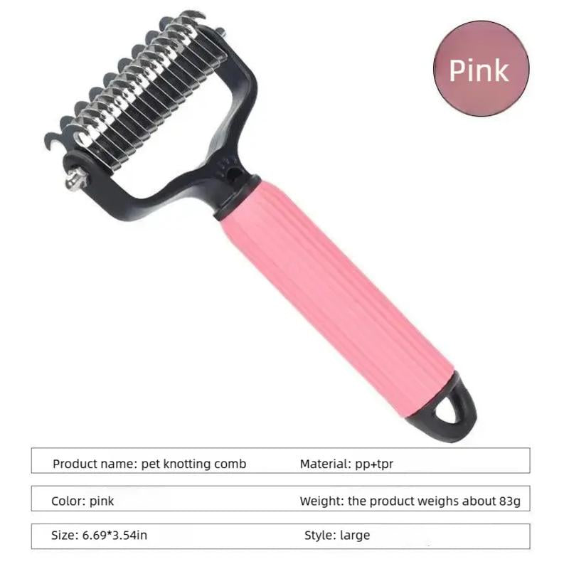 π£π²π ππΏπΌπΌπΊπΆπ»π΄ π§πΌπΌπΉ, Universal Detangling Comb for Dogs, Stainless Steel Double-Sided Design, Effective Shedding Removal & Matted Hair Tamer, Practical Daily Dog Coat Maintenance Supplies