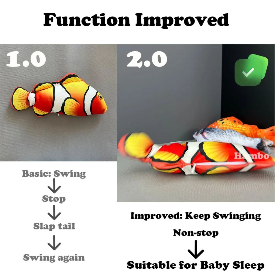 Rechargeable Flopping Fish Toy with Realistic Swing Motion