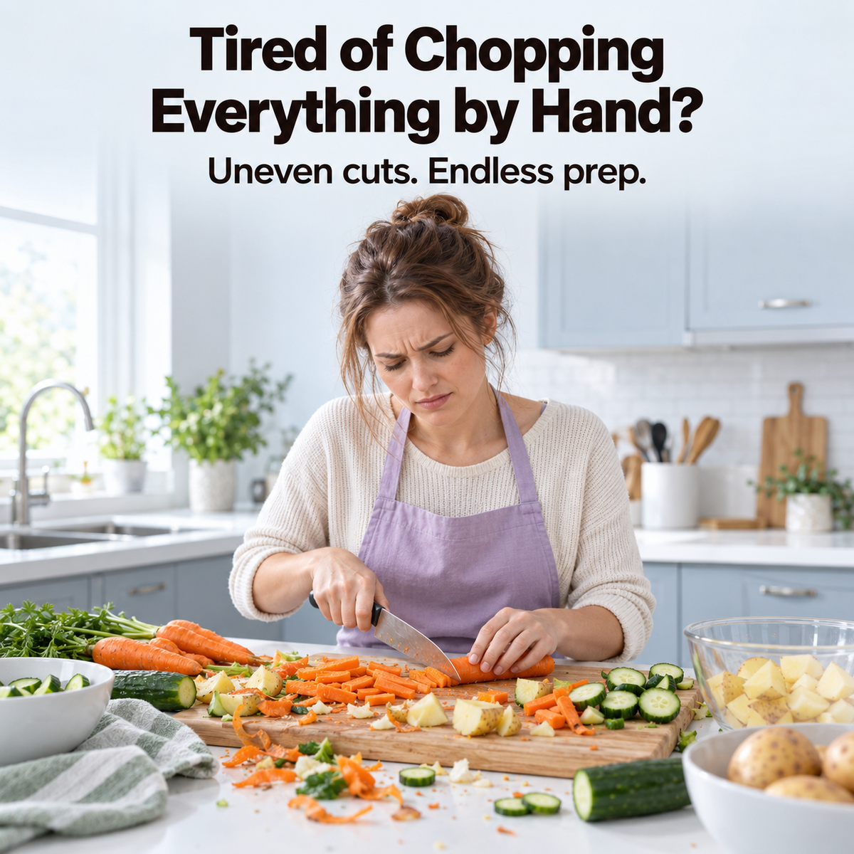 6-in-1 Multifunctional Vegetable Slicer & Dicer | Professional Kitchen Mandoline with Hand Protector