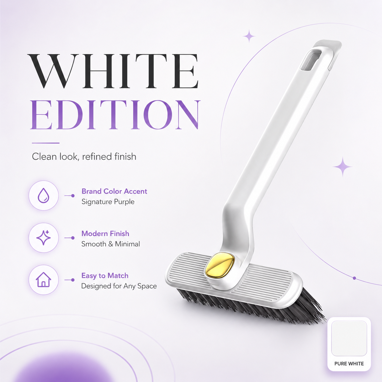 V-Shaped Rotating Gap Brush | Deep-Clean Corners, Grooves & Window Tracks