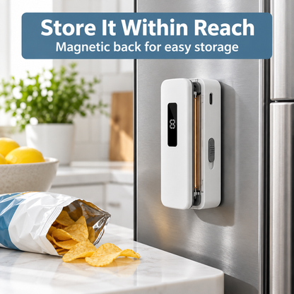2-in-1 Rechargeable Mini Heat Sealer & Cutter | Portable USB Bag Resealer for Snack Freshness & Kitchen Storage