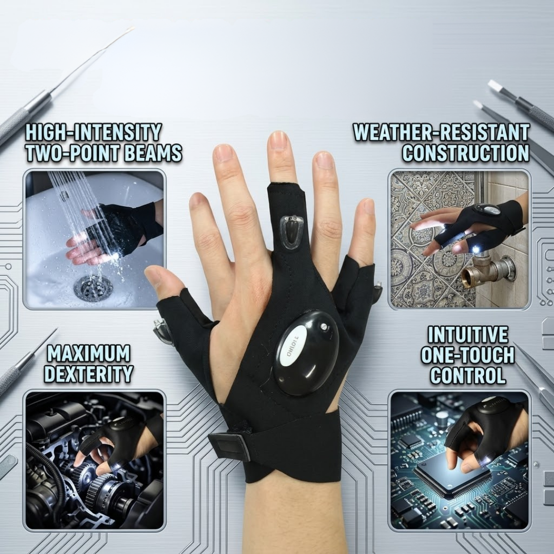 LumiGrip™ – Hands-Free Breathable Lighting for Night Fishing, Auto Repair & Outdoor Sports