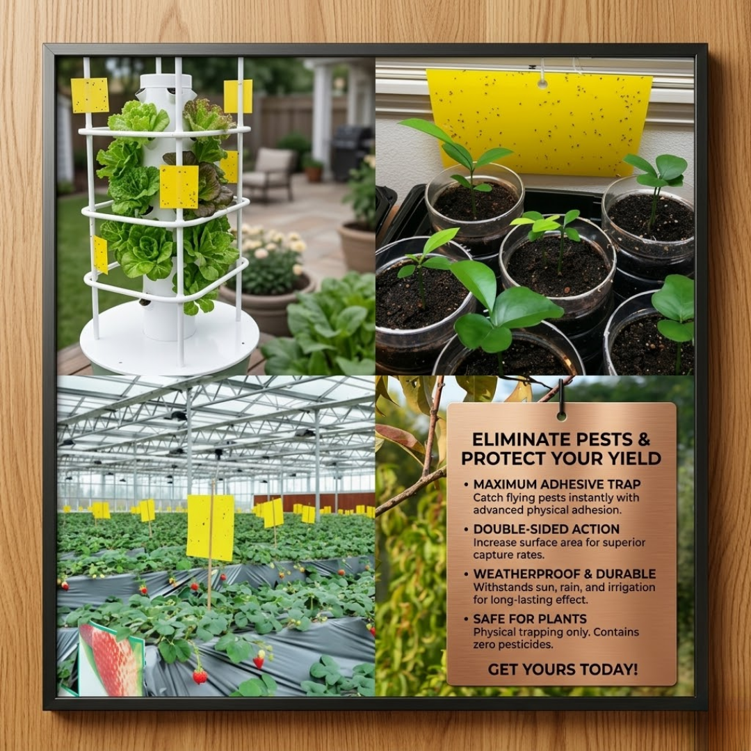 SALE 30% Dual-Sided Yellow Sticky Traps for Flying Plant Insects Like Fungus Gnats, Whiteflies, and Aphids | Premium Pest Control
