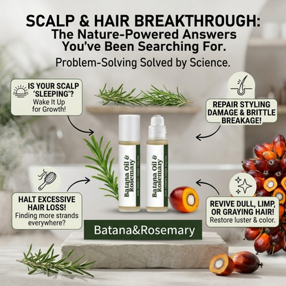 Rosemary & Batana Scalp Serum Roll-On – Daily Hair & Scalp Support for Fuller-Looking Hair
