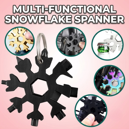 Viral 18-in-1 Snowflake Multi-Tool | Heavy-Duty Stainless Steel EDC Wrench, Screwdriver & Bottle Opener