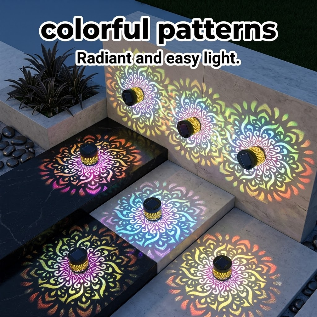 🌟 Enchanting Solar Mandala Projector Wall & Pathway Light | Transform Your Garden into an Oasis