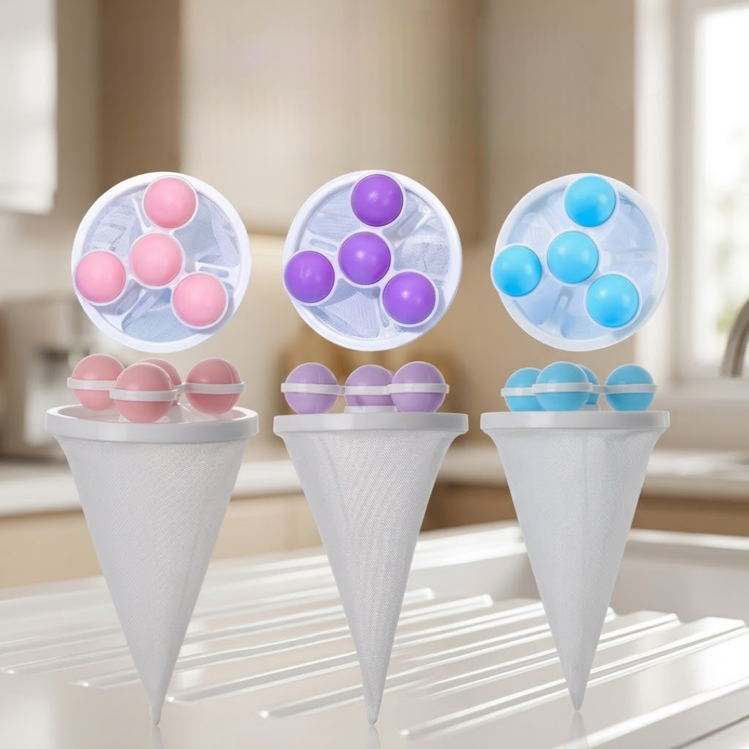 Reusable Floating Hair Filter Bag | Washing Machine Lint & Pet Hair Catcher for Laundry Cotton