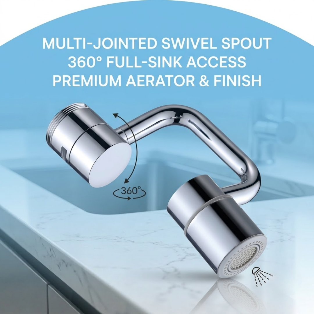 RSZZB® Robotic Arm Universal Faucet with Rotatable Spout Extension