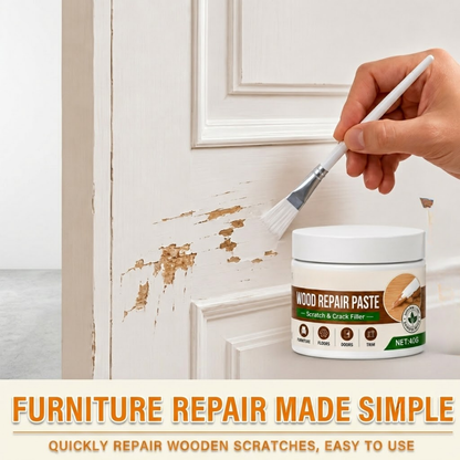 Premium Wood Repair Paste | Fast-Drying Scratch & Crack Filler for Furniture, Floors, Doors & Cabinets