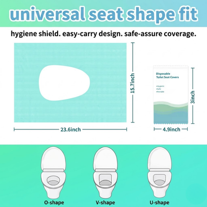 Toilet Covers Non-Slip & Individually Wrapped | Ultimate Travel Bathroom Hygiene Essentials