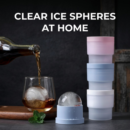 (SPECIAL OFFER🧊) Premium Ice Ball Molds Spherical Craft Ice Cubes for Whiskey, Cocktails & Bourbon