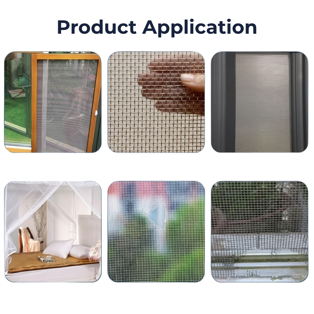 Screen Repair Tape, Ultra-Strong Adhesive Fiberglass Mesh Patch, Weatherproof & Anti-UV Screen Repair Kit for Tears and Holes