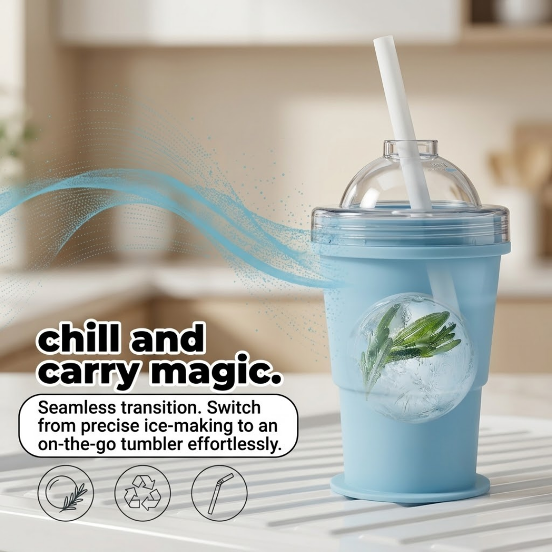 Special 30% Sales Today! Chill Anywhere: The Ultimate Portable Silicone Ice Sphere Mold Cup 🧊✨