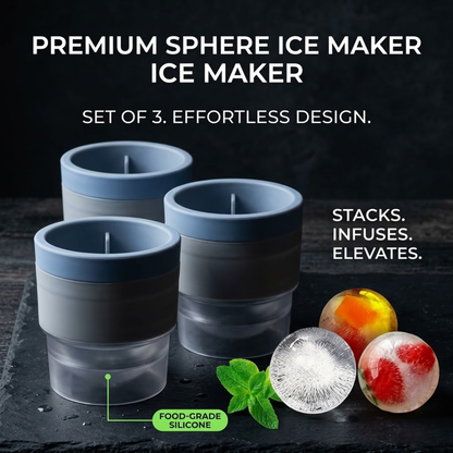(SPECIAL OFFER🧊) Premium Ice Ball Molds Spherical Craft Ice Cubes for Whiskey, Cocktails & Bourbon
