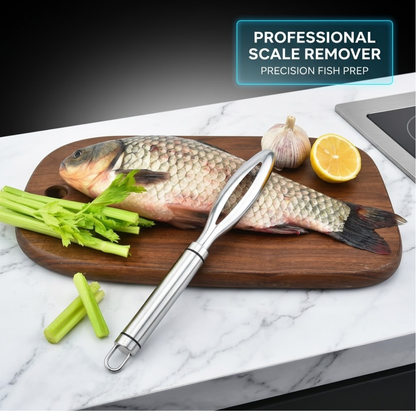 Pro-Grade Stainless Steel Fish Scaler | Effortless & Mess-Free Scale Remover Tool