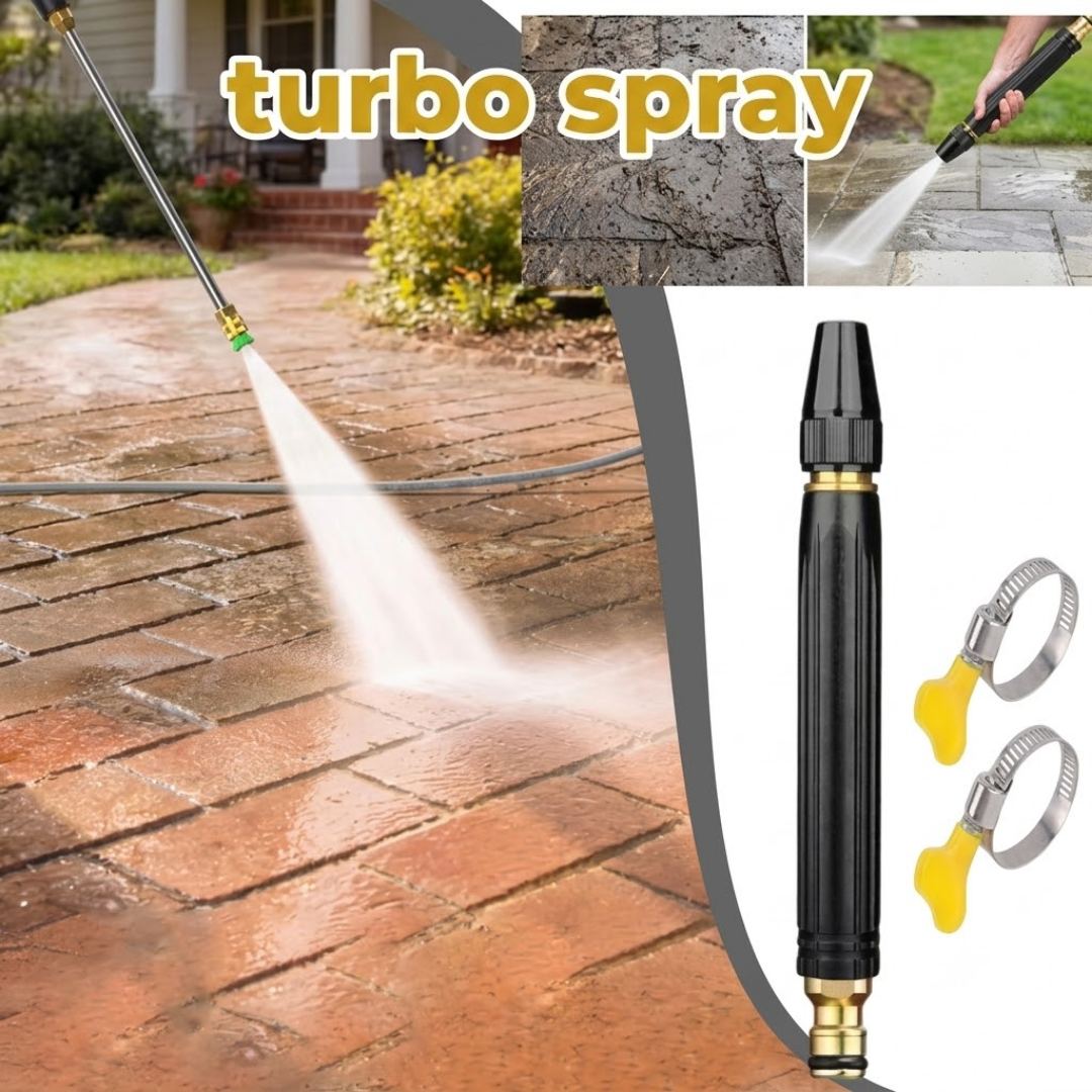 High-Pressure Water Nozzle | All-Metal Heavy Duty Hose Sprayer for Car Wash, Garden & Driveway Cleaning