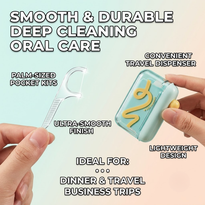 Automatic Pop-Up Dental Floss Dispenser | Portable, Refillable & Hygienic Travel Case for On-the-Go Oral Care