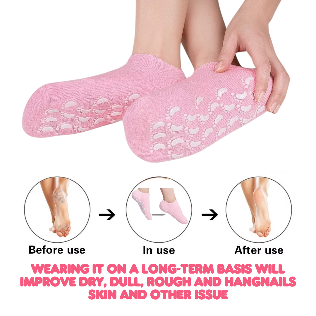 Deep Hydration Spa Gel Socks - Overnight Crack & Callus Healing Therapy