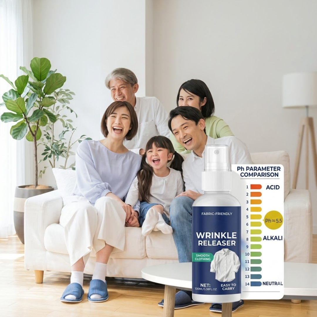 Magic Wrinkle Releaser Spray (100ml) | Instant Iron-Free Clothing Smoother & Anti-Static Mist | Travel-Friendly & Safe for All Fabrics