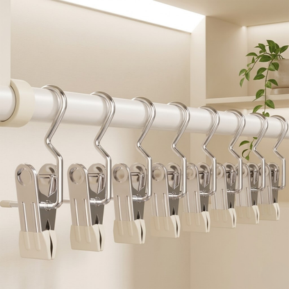 Laundry Hooks Stainless Steel for Closet Portable Home Travel Hats Handbags Towels Skirt Pack Hanging Organiser, house organizers