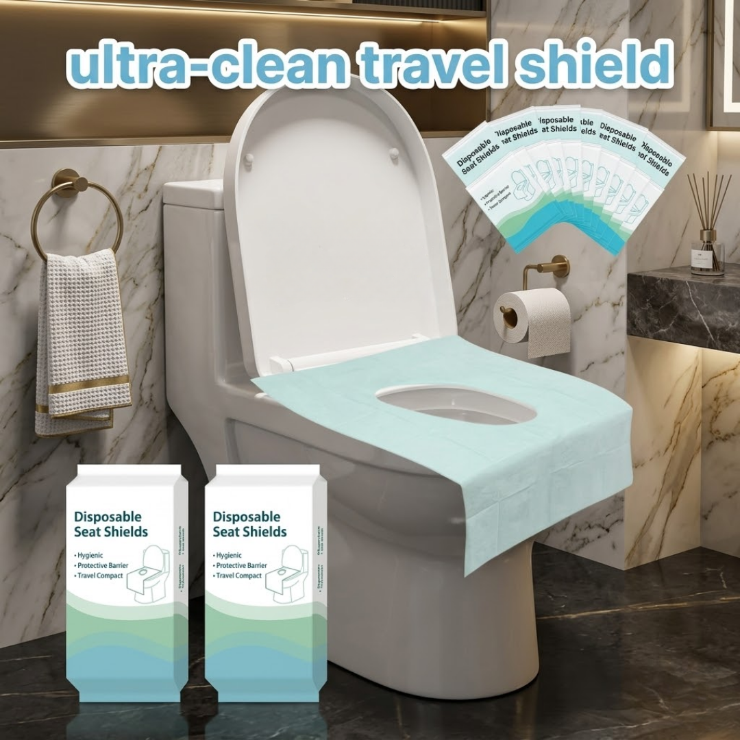 Toilet Covers Non-Slip & Individually Wrapped | Ultimate Travel Bathroom Hygiene Essentials