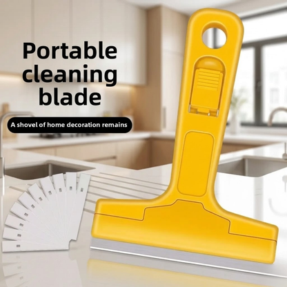 Multi-Purpose Cleaning Scraper for Grout Removal | Small Adhesive & Glue Scraper | Glass, Wood, and Tile Cleaning Tool Blade