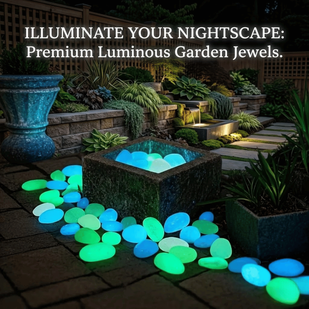 🌌 Premium Luminous Pebbles: Dreamy Glow-in-the-Dark Stones for Garden Paths, Aquariums, & Potted Plants