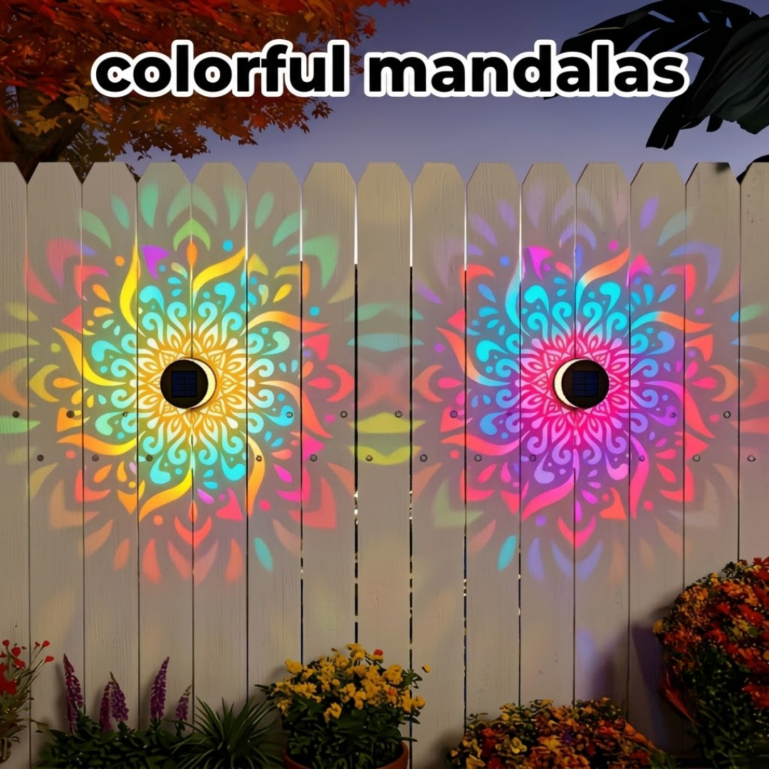 🌟 Enchanting Solar Mandala Projector Wall & Pathway Light | Transform Your Garden into an Oasis