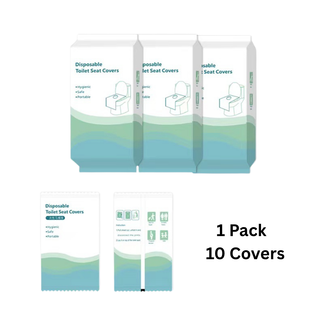 Toilet Covers Non-Slip & Individually Wrapped | Ultimate Travel Bathroom Hygiene Essentials