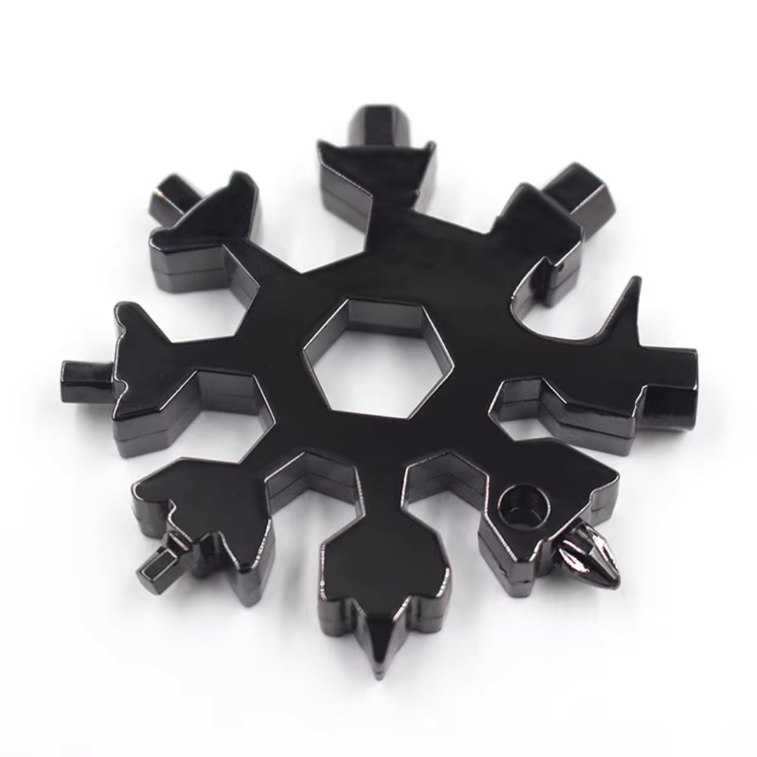 Viral 18-in-1 Snowflake Multi-Tool | Heavy-Duty Stainless Steel EDC Wrench, Screwdriver & Bottle Opener