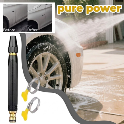 High-Pressure Water Nozzle | All-Metal Heavy Duty Hose Sprayer for Car Wash, Garden & Driveway Cleaning