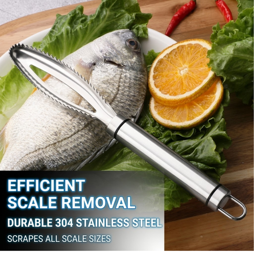Pro-Grade Stainless Steel Fish Scaler | Effortless & Mess-Free Scale Remover Tool