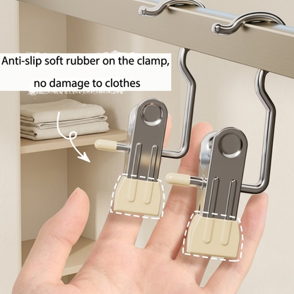 Laundry Hooks Stainless Steel for Closet Portable Home Travel Hats Handbags Towels Skirt Pack Hanging Organiser, house organizers