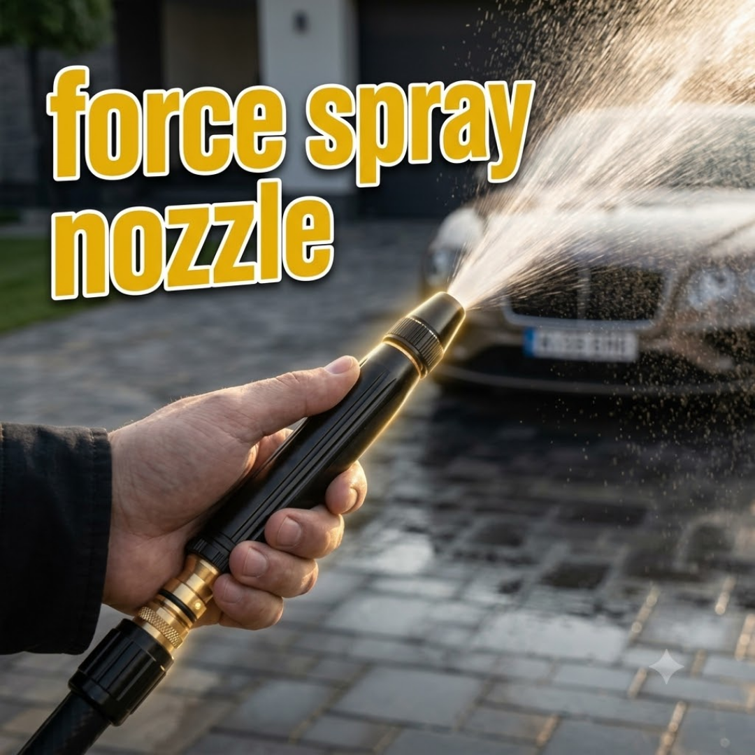 High-Pressure Water Nozzle | All-Metal Heavy Duty Hose Sprayer for Car Wash, Garden & Driveway Cleaning