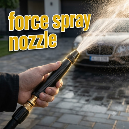 High-Pressure Water Nozzle | All-Metal Heavy Duty Hose Sprayer for Car Wash, Garden & Driveway Cleaning
