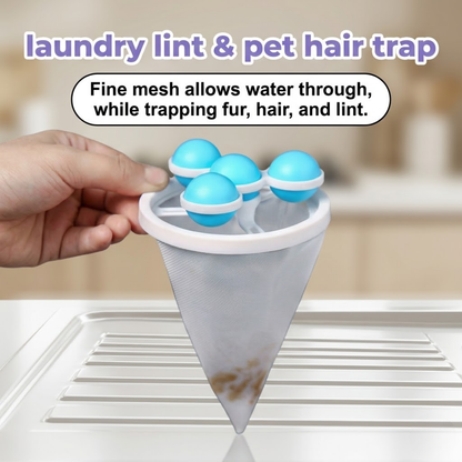 Reusable Floating Hair Filter Bag | Washing Machine Lint & Pet Hair Catcher for Laundry Cotton
