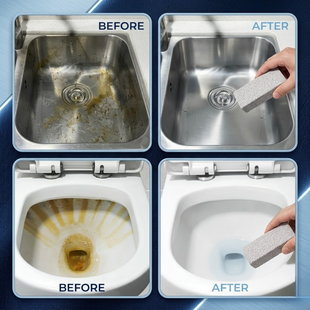 30% TODAY! New Reusable Pumice Ultimate Eraser Tool for Burnt Stains, Hard Water Rings & Grills