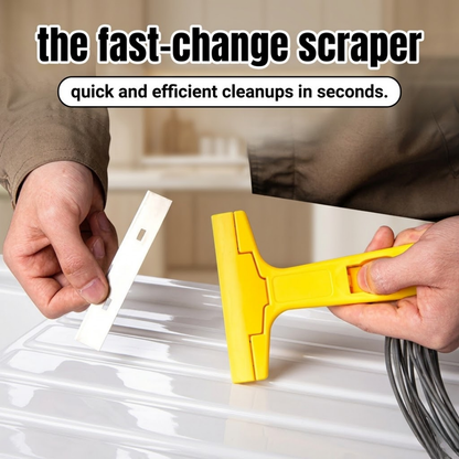 Multi-Purpose Cleaning Scraper for Grout Removal | Small Adhesive & Glue Scraper | Glass, Wood, and Tile Cleaning Tool Blade