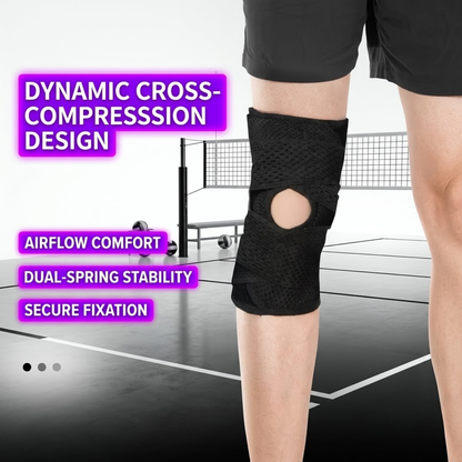 Premium Open Patella Knee Brace | Dual Metal Stabilizers & Adjustable V-Straps for Medical-Grade Joint Support & Pain Relief
