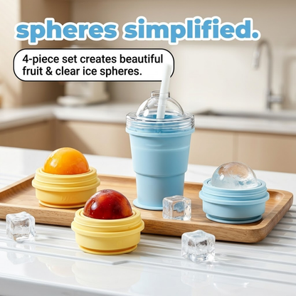 Special 30% Sales Today! Chill Anywhere: The Ultimate Portable Silicone Ice Sphere Mold Cup 🧊✨