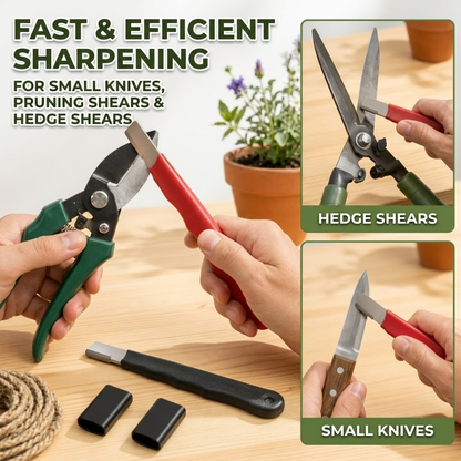 Premium Multi-Purpose Sharpening Tool | Restores Knives, Axes, Machetes & Garden Pruning Shears Instantly