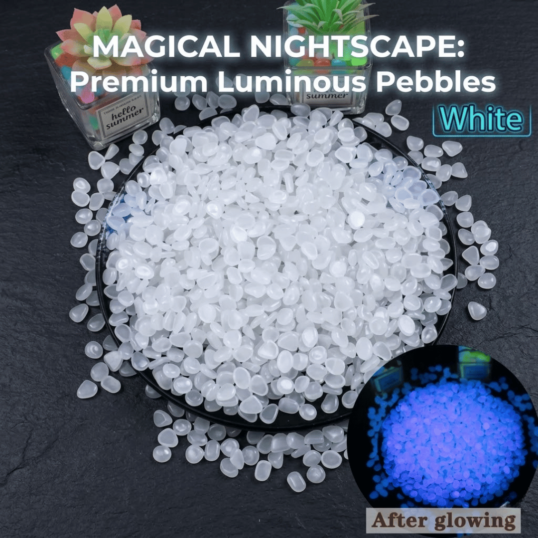 🌌 Premium Luminous Pebbles: Dreamy Glow-in-the-Dark Stones for Garden Paths, Aquariums, & Potted Plants