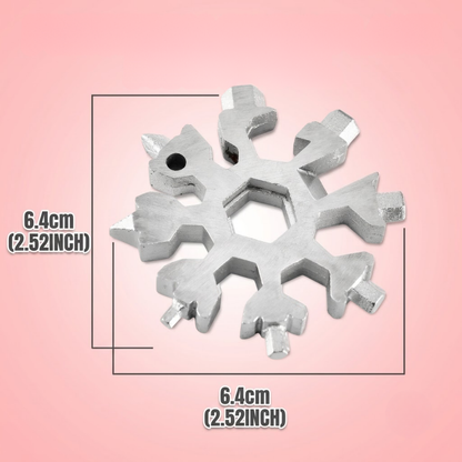 Viral 18-in-1 Snowflake Multi-Tool | Heavy-Duty Stainless Steel EDC Wrench, Screwdriver & Bottle Opener