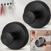 2-Black: 2x Matte Black Suction Hooks 🖤 (Save 10% Instantly!)