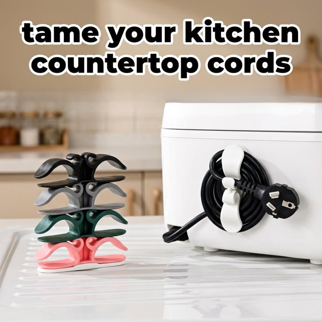 3M Heavy-Duty Adhesive Appliance Cord Keeper for Air Fryers, Coffee Makers & Toasters | Ultimate Home Storage Household Essential