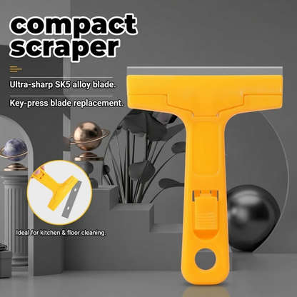 Multi-Purpose Cleaning Scraper for Grout Removal | Small Adhesive & Glue Scraper | Glass, Wood, and Tile Cleaning Tool Blade