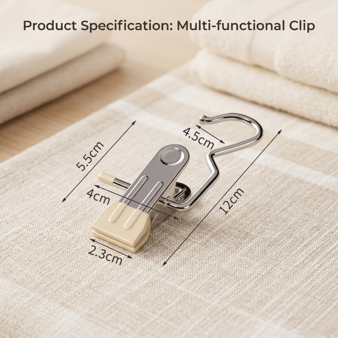 Laundry Hooks Stainless Steel for Closet Portable Home Travel Hats Handbags Towels Skirt Pack Hanging Organiser, house organizers
